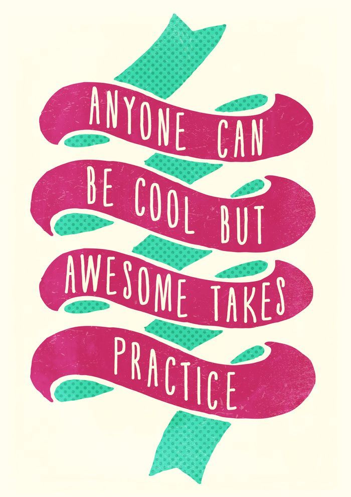 chrisbmarquez:  Anyone Can Be Cool But Awesome Takes Practice Canvas Print by Crafty