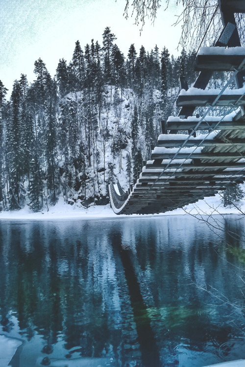 visualechoess:  Suspension Bridge by: Markku Oravainen 