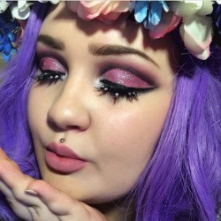 sugarpillcosmetics:  Flower child cuteness! Naminecchi looks so sweet in #sugarpill Bulletproof, Tako, 2am, Dollipop, Lumi and Magentric with Idol false eyelashes.