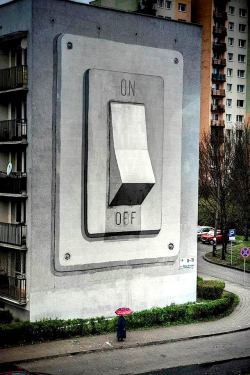 artcomesfirst:  Giant On/Off Switch Mural