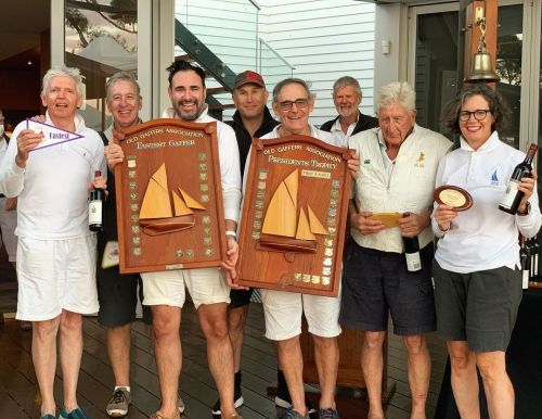 Thera taking out first and fastest in the Old Gaffer Association Regatta. #thera1911 #sailing #rfbyc