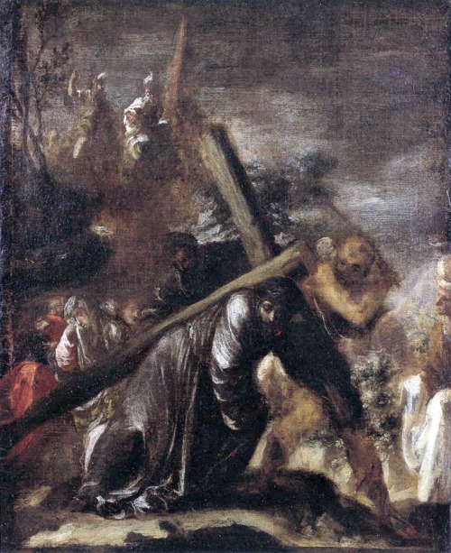 Juan de Valdés Leal (Seville, 1622 - 1690); Christ carrying the Cross, c. 1661; oil on canvas, 71.5 x 88.5 cm; Museo de Bellas Artes, Bilbao