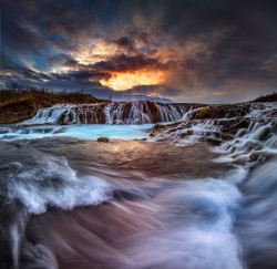 landture:  Brúarárfoss Panorama by snorri