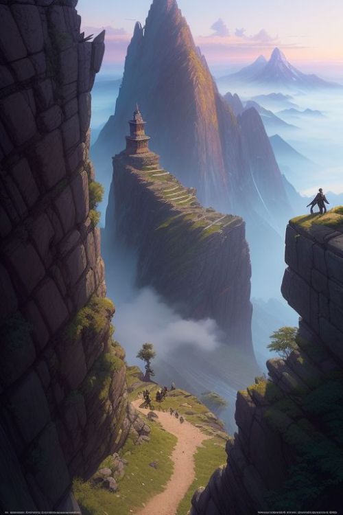 fantasy landscape ai photo.