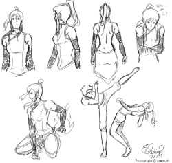 michigopyon:  I bought a new stylus for my iPad, so I tested it out with random sketches! Some poses are referenced from Google! 