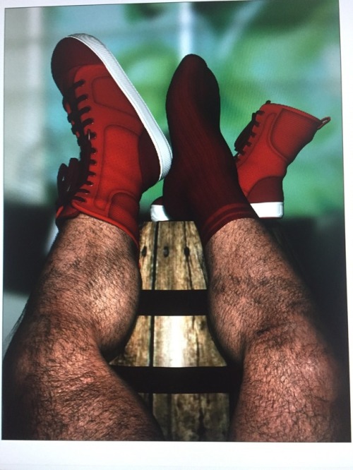 “Charlie Bear in red socks and sneakers” Digital image, 2018
