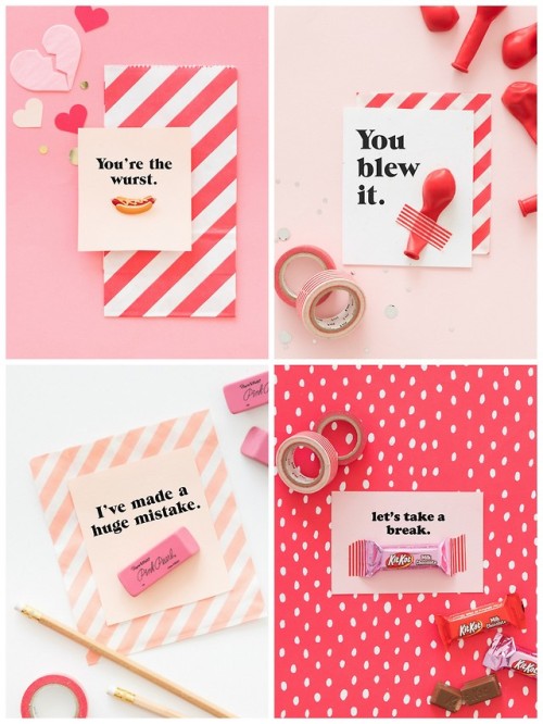 DIY Anti Valentine’s Day CardsFor your frenemies, lovers of puns, etc&hellip;For over 300 Valentine’