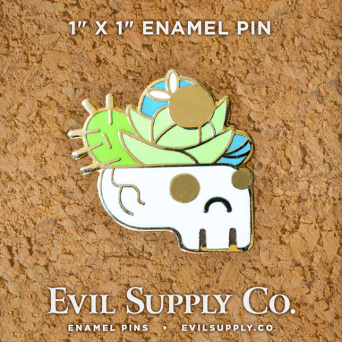 Skull Garden enamel pin ($5.75)From the darkness, from the gloom, poisonous plants grow, and siniste