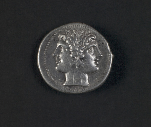 slam-ancient: Didrachm with Head of Janus, Roman, 225–212 BC, Saint Louis Art Museum: Ancient 