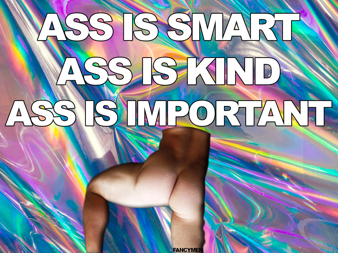 fancymen:  ASS IS SMART ASS IS KIND ASS IS IMPORTANT 