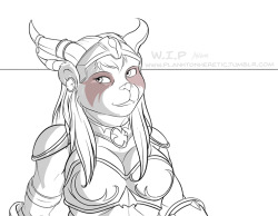 planktonheretic:  So, I’ve been absolutely loving that collection of Tauren Alexstraza pictures that have been landing on my dashboard.This was the logical way forward.Full and finished version up soon!