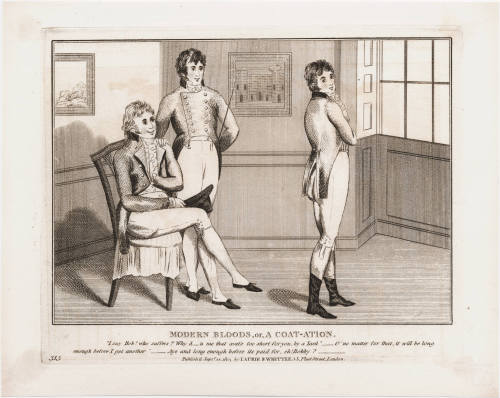 “Modern Bloods, or A Coat-ation,” published September 22, 1803 by Laurie & Whittle, 