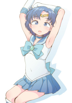 mizuno ami and sailor mercury (bishoujo senshi sailor moon) drawn by mochimomomo - Danbooru