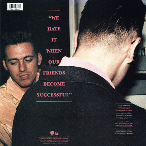 20aliens:Back cover of Morrissey’s single, We Hate It When Our Friends Become Successful, 1992.