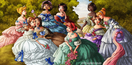 misshollyslair:The Princess Tea Party ! Inspired by Winterhalter’s “Empress Eugenie and her ladies i