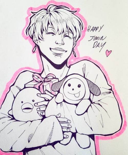 Happy birthday Jimin! - #happyjiminday #art #drawing #sketch #illustration #traditionalart #pen #ink