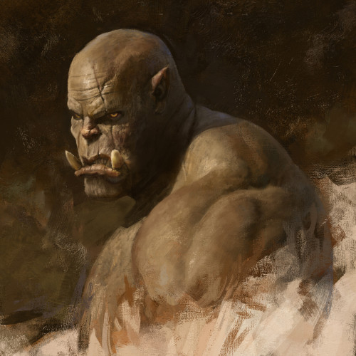 st-just: Orc Portrait by Maximiliano MorettoThose tusks 