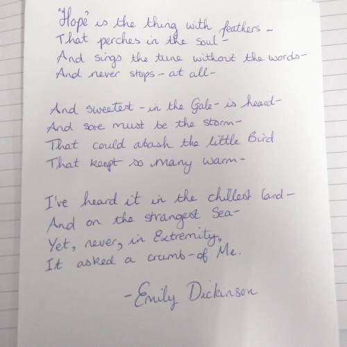 #poetrymonth #emilydickinson #hope