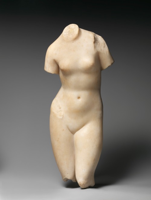 via-appia: Marble statuette of Aphrodite, copy or adaptation of a Greek work of the 4th century BC k