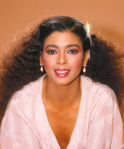 Irene Cara photographed by Harry Langdon (1983).