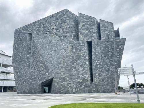 itscolossal:Japan’s New Kadokawa Culture Museum is Housed in an Angular, Granite Structure Designed 