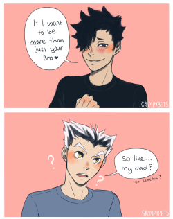 grumpybets:  The face of a broken man :’) Bokuroo Week Day 1: friends to lovers/first date. This is bit of a stretch from the prompt, but after this kuroo tells bokuto what he actually means and they get together :^) 