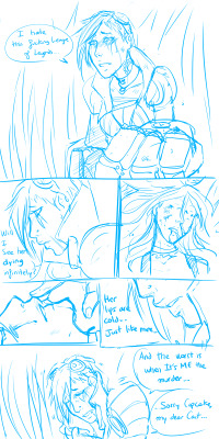 Sad stuff D: Poor Vi ;w; A sketch of a little comic that maybe I draw u3u