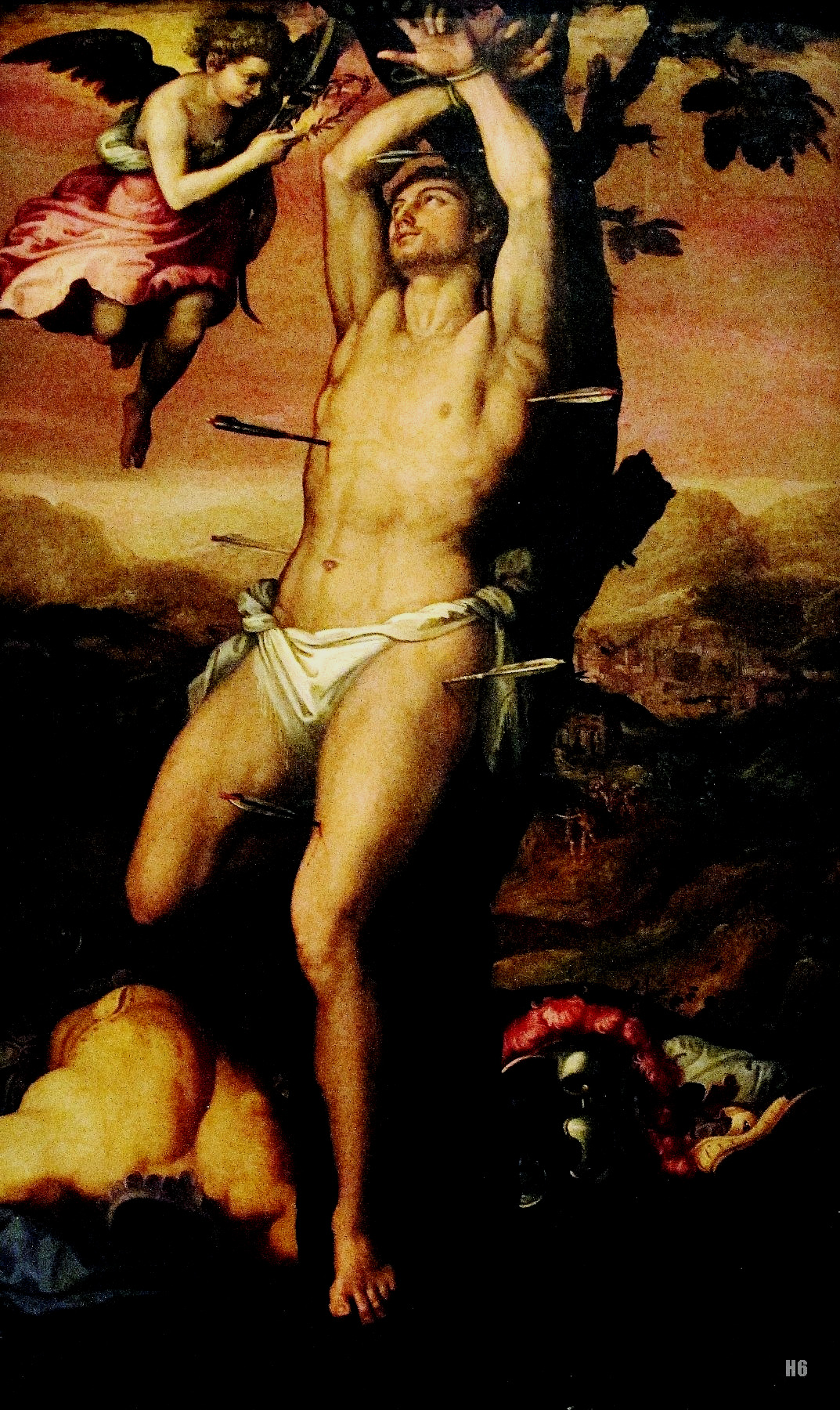 hadrian6:     St.Sebastian Receiving the Palm of Martyrdom. 1575. circle of Girolamo