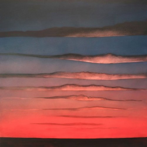 Day into Night   -   Veda Reed, 2015American ,b.1934-Oil on canvas,  48 × 48 in.
