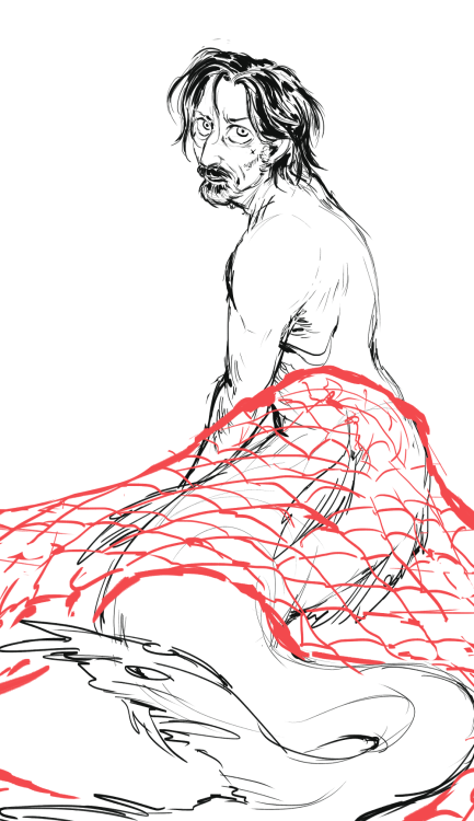 doodle of a mermaid izzy…..why not ‍♀️ (that’s supposed to be a fishing net or somethin