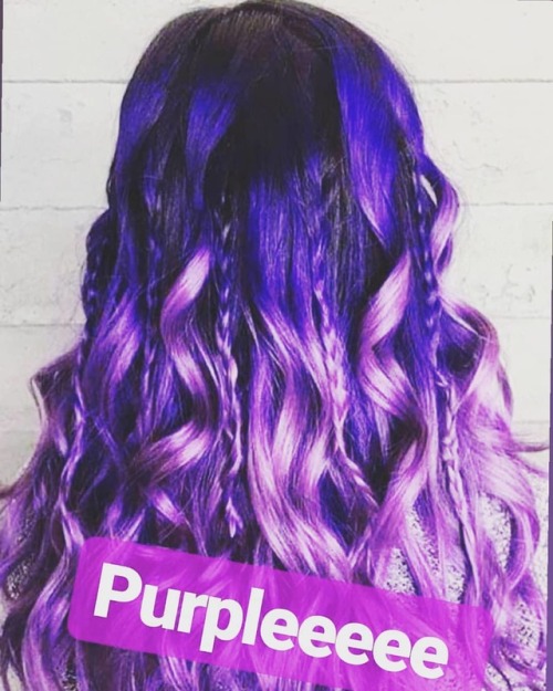 Would you consider purple hair extensions?#hair #hairstyles #hairideas #hairstylist #blond #brunet