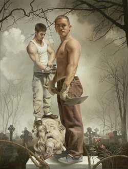 freystupid:  “Gravedigger&ldquo;  2012   by Wes Hempel (American, born 1953) 