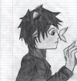 the-foxiest-box:  I drew a thing at school today, if youre still taking submissions. OwO WHAT IS HAND. WHAT IS DRAW. EW LINED PAPER. I CANNOT DRAW.  aw Karkat! eheh that&rsquo;s cute! 8&rsquo;)