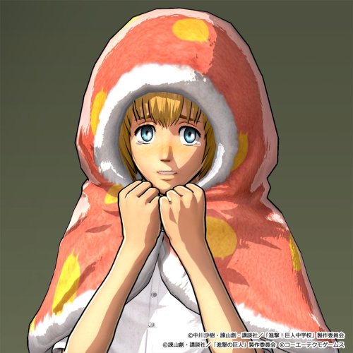 leviskinnyjeans:  Koei Tecmo has revealed the Shingeki! Kyojin Chuugakkou Armin model, available only through an exclusive DLC Code that is included with the Treasure Box edition of the Shingeki no Kyojin video game. The cost of the Treasure Box is 12,800