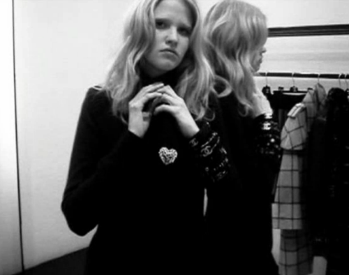 danielallenc:  fitting room follies lara stone baptiste giabiconi karl lagerfeld chanel 2009 