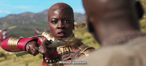 denisvileneuve:There is a reason this is the last scene in which Okoye appears before the credits ro