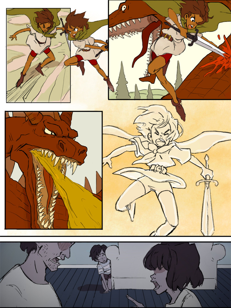 thenamesmadlibbs:  Born to Fight A short comic I made.   