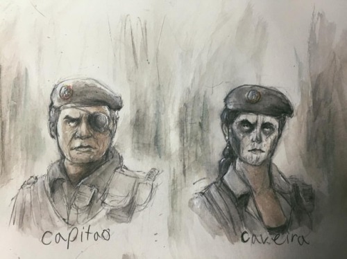 capitao and caveira Bope Rainbow six siege  #art #watercolor #watercolour #drawing #brazil #bope #ra