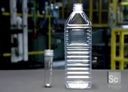 sixpenceee:The picture on the left is generally what plastic bottles look like before compressed air is added. Watch the entire process here