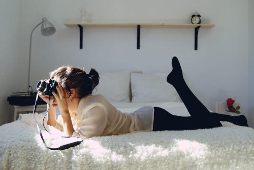 tightsobsession: michaelrecycles: theazuresea:/escape myself (by Vanessa Correia Rosa) Black tights 
