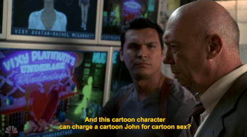 85% of Cragen’s scenes involve him being confused about the internet.S9 E2