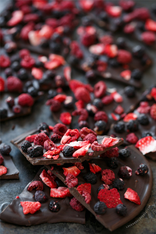 bendinghertomywill:  Fruity Dark Chocolate Bark…RECIPE