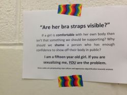 harrysflaccidcock:  Someone at my school made these in response to my principal announcing a dress code that, as usual, only applied to girls, and I’m kind of proud 