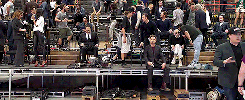 virgintony:Robert Downey Jr. in the Marvel Studios 10th Anniversary Class Photo Video