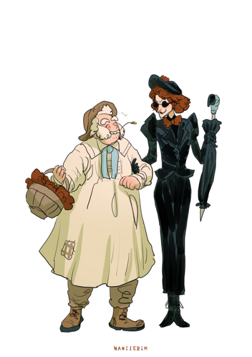 Team Nanny and the Gardener Crowley and Aziraphale Nanny Ashtoreth and Brother Francis.... PLEASE DO NOT REPOST/ USE MY...