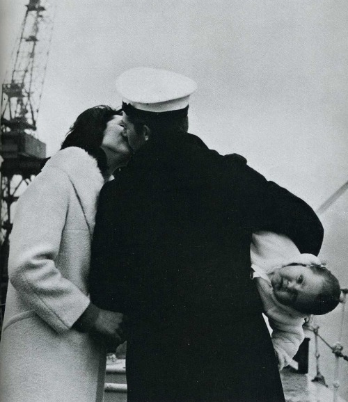 After fourteen months at sea on Her Majesty’s frigate Whitby, seaman Anthony Bennett meets his baby for the first time.