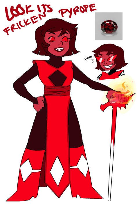 miraculoustang:i…made…terezi….a…gemsona…..i remembered that “pyrope” is a gemstone and i blacked out