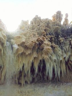 sixpenceee:  The frozen Valaste waterfall in Estonia. This waterfall is the highest in the Baltic States. 