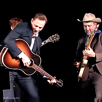 thehumming6ird:Tom Hiddleston Sings Hank Williams at the Nashville premiere of I Saw The Light. 17th