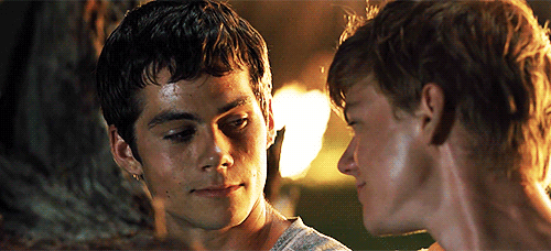 you-are-one-ugly-shank:    One time on set, Dylan had a scene with Thomas Brodie Sangster, and in one take they just decided to go in for a kiss! (They had decided to do this on a dare.) Dylan chickened out, but Thomas was actually going to do it. They